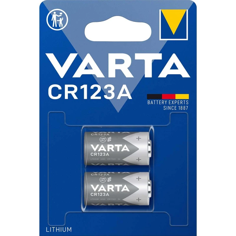 Image of Varta Varta VARTA LITHIUM Cylindrical CR123A Blister 2 Camera battery CR123A Lithium 1430 mAh 3 V 2 pc(s) 06205301402