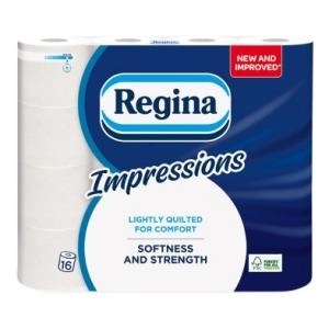 Image of Regina Impressions Toilet Tissue 16 Rolls 3 Ply