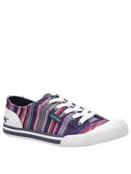 Image of Rocket Dog Jazzin Canvas Aloe Plimsoll - Navy/Multi