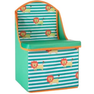 Image of Premier Housewares Storage Box / Seat Lion Design Kids