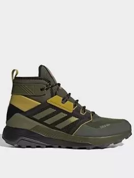 Image of adidas Terrex Trailmaker Mid COLD.RDY Hiking Boots - Green, Grey, Size 6.5, Men
