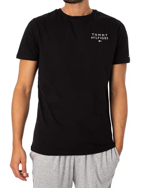 Image of Tommy Hilfiger Lounge Chest Logo T-Shirt Black S