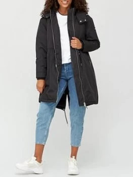 Image of Calvin Klein Lightweight Nylon Parka - Black