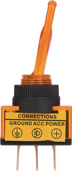 Image of Maplin SPST Illuminated Toggle Switch - Amber