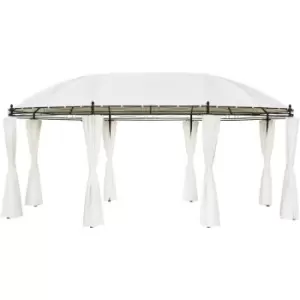 Image of vidaXL Gazebo Cream White 530x350x265cm - Cream
