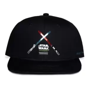 Image of Star Wars Villains Crossed Lightsabers Snapback Cap - Black
