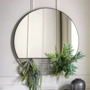 Image of Otley Square Black Wall Mirror Black