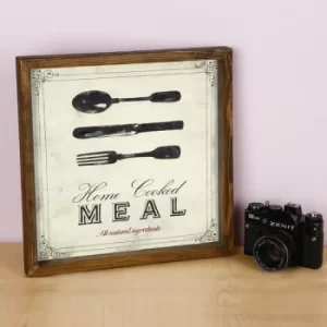 Image of KZM461 Brown Beige Black Red Decorative Framed MDF Painting