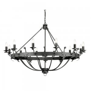 Image of 12 Light Pendant Chandelier - Graphite
