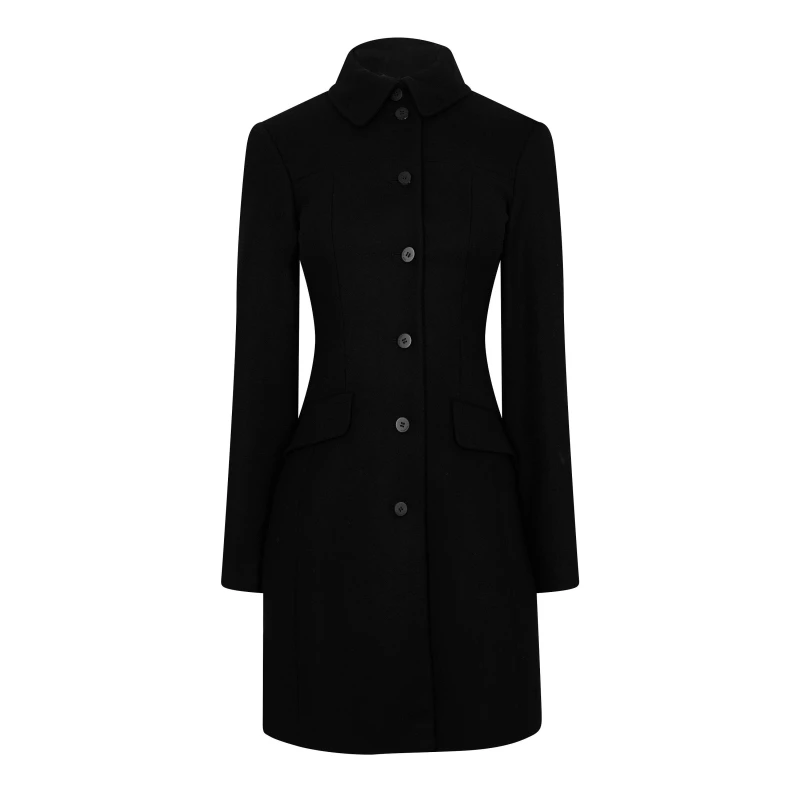 Image of Boss Womens Ciera1 101 Overcoat Black female 4 (XXS)