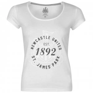 Image of Team Newcastle United FC 1892 T Shirt Ladies - White