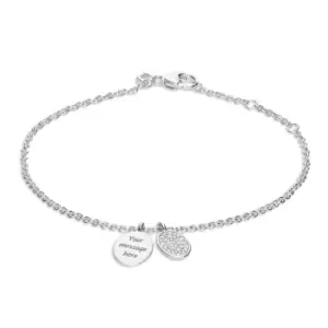 Image of Diamonfire Silver Zirconia Pave Double Tag Bracelet