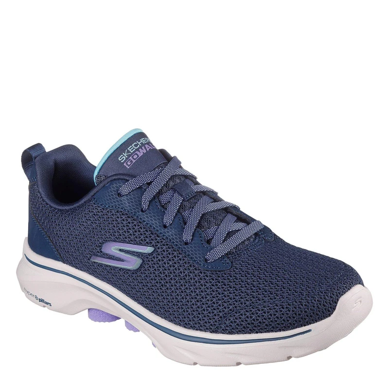 Image of Skechers Womens Athletic Mesh Slip On Runners Navy/White female 4 (37)