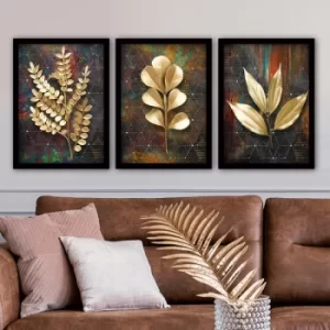 Image of 3SC27 Multicolor Decorative Framed Painting (3 Pieces)