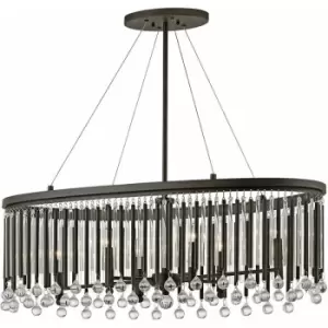 Image of Loops - 6 Bulb Ceiling Pendant Light Fitting Espresso LED E14 60W Bulb