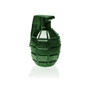 Image of Green Metallic Concrete Grenade For Him Candle