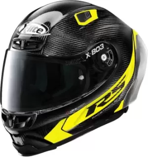 Image of X-Lite X-803 RS Ultra Carbon Hot Lap Helmet, black-yellow, Size S, black-yellow, Size S