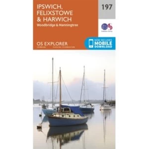 Image of Ipswich, Felixstowe and Harwich by Ordnance Survey (Sheet map, folded, 2015)