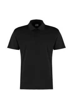 Image of Micro Mesh Short-Sleeved Polo Shirt