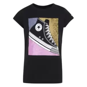 Image of Converse Sneaker Graphic T Shirt Infant Girls - Black