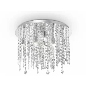 Image of Crystal ceiling light ROYAL crystal 8 bulbs