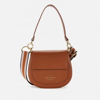 Image of Ted Baker Womens Amali Branded Webbing Strap Xbody Bag - Brown