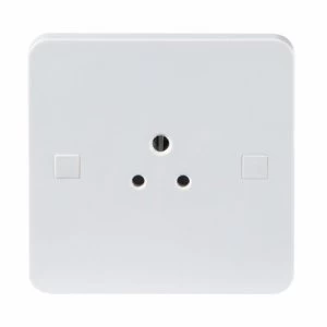 Image of KnightsBridge Pure 9mm 2A White Round Pin 1G Single 230V Unswitched Socket