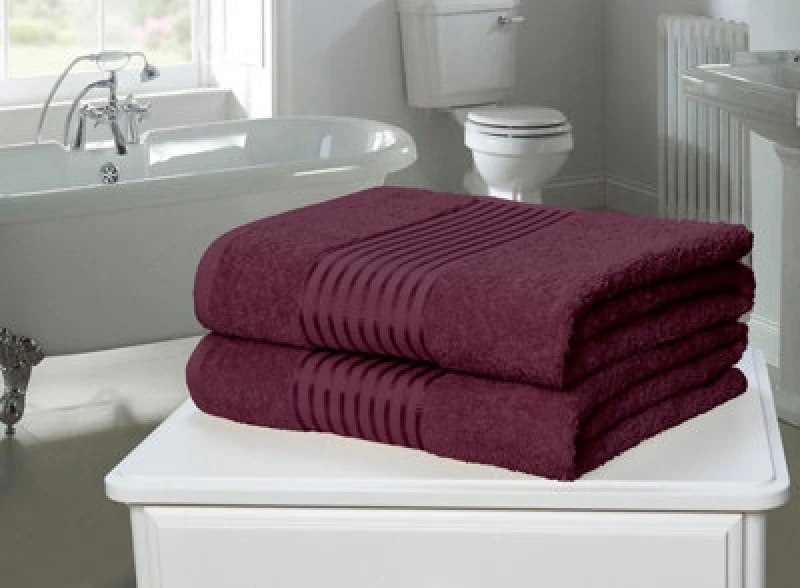 Image of Rapport Home Windsor Pure Cotton Face Towel Plum