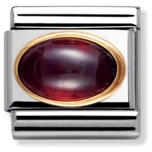Image of Nomination CLASSIC Gold Semi Precious Garnet Charm 030504/03