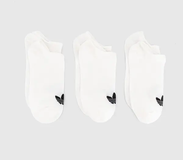 Image of Adidas Trefoil Liner Socks White White Black, S