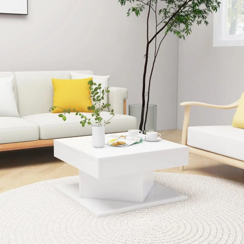 Image of VIDAXL Coffee Table White 57x57x30cm Engineered Wood Vidaxl 8720286607084