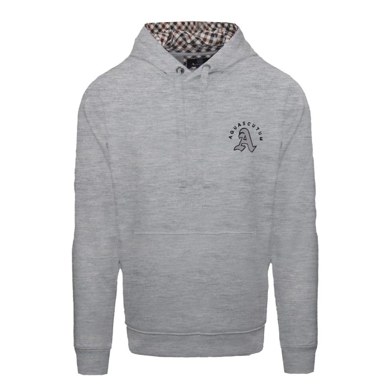 Image of Aquascutum Mens Hooded Sweat Pull Over Hoodie Grey male Small