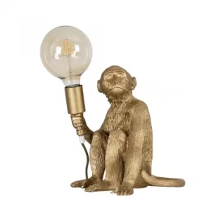 Image of George Monkey Table Lamp in Metallic Gold
