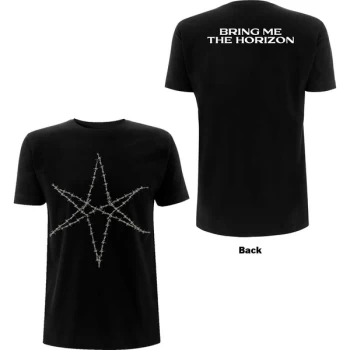 Image of Bring Me The Horizon - Barbed Wire Unisex Medium T-Shirt - Black