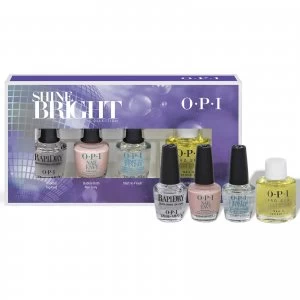 Image of OPI Shine Bright Collection Nail Treatment Mini Gift Set 4 x 3.75ml