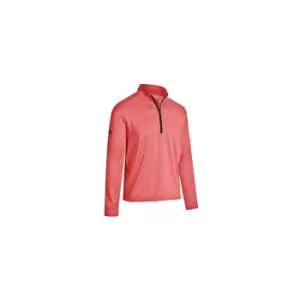 Image of Callaway WAFFLE 1/4 ZIP FLEECE DUBARRY HEATHER - M