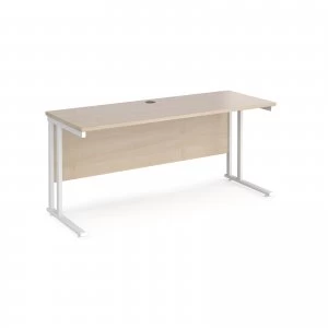 Image of Maestro 25 WL Straight Desk 1600mm x 600mm - White Cantilever Frame m