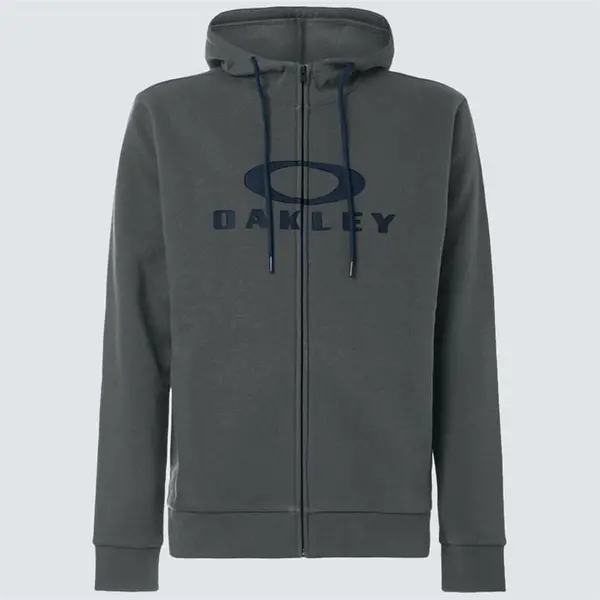 Image of Oakley Bark Zip Hoodie Full Zip Fleece Tops Small Black 55198503350