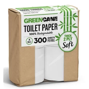 Image of Greencane Paper Toilet Roll: 4 Pack of Sugarcane Toilet Paper