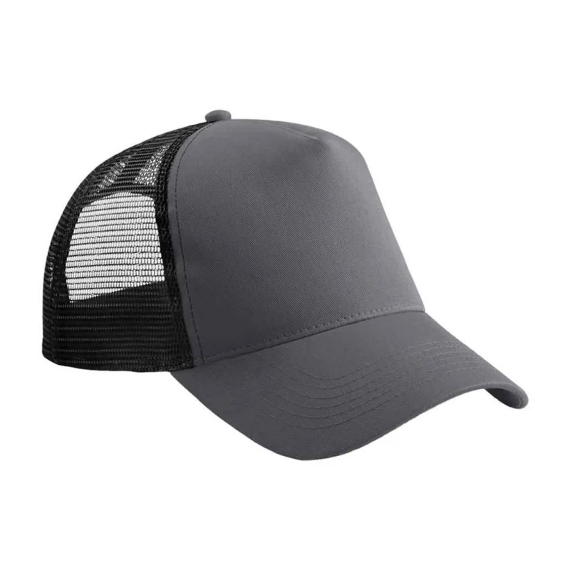 Image of Beechfield Beechfield Men Snapback Trucker Cap in Grey Grey One Size Male 5063693784980