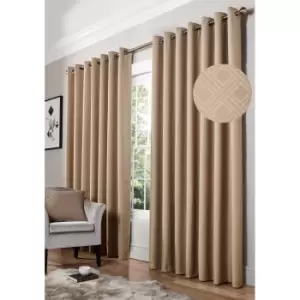 Image of Essential Living Amond Eyelet Ring Top Curtains Mink 167cm x 137cm