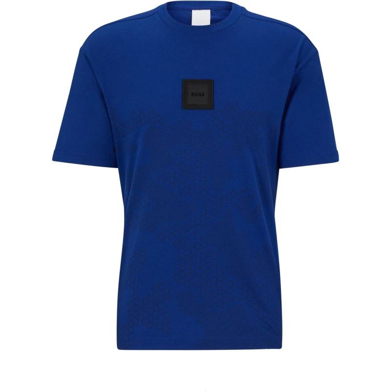 Image of Boss Mens Talboa Lotus T-Shirt Blue male S