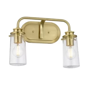 Image of Kichler Braelyn 2 Light Wall Light Brushed Brass IP44