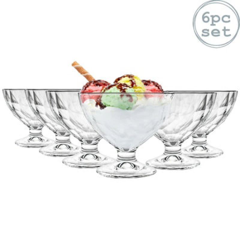 Image of Bormioli Rocco Diamond Ice Cream Bowls - 360Ml - Pack Of 6