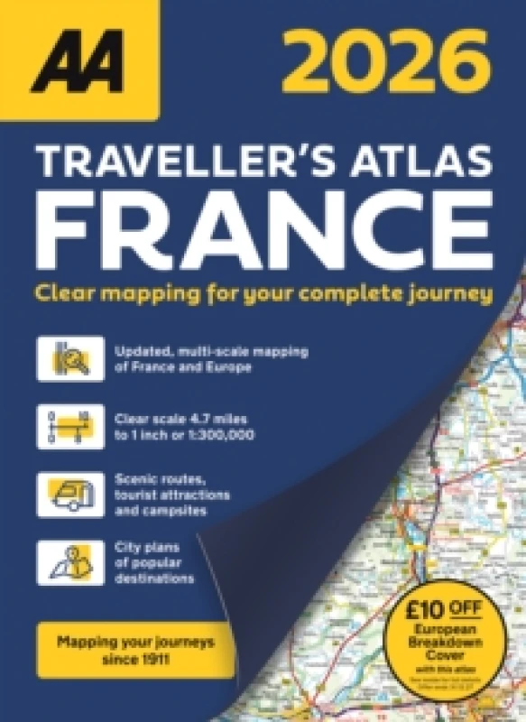 Image of AA Travellers Atlas France 2026 Paperback / softback