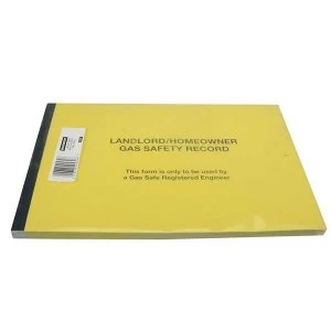 Image of Monument 532P Gas Safe Landlords Gas Safety Record Pad of 50