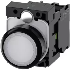 Image of Siemens 3SU1102-0AB60-1BA0 Illuminated push button Front ring (PVC), Planar White