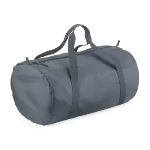 Image of BagBase Packaway Barrel Bag (One Size) (Graphite/Graphite)