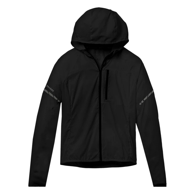 Image of Nathan Womens 's Lightweight Breathable Performance Running Jacket Solid Black female 12 (M)