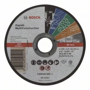 Image of Bosch Accessories ACS 60 V BF 2608602385 Cutting disc (straight) 125mm 22.23mm